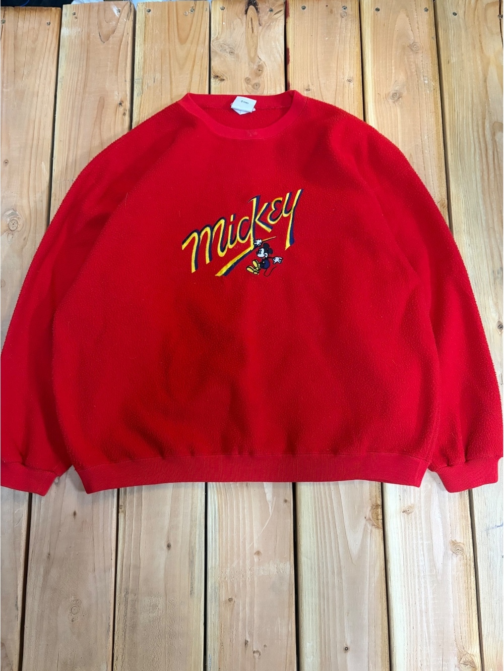 Vintage Mickey & Co Red Fleece Pullover Sweatshirt